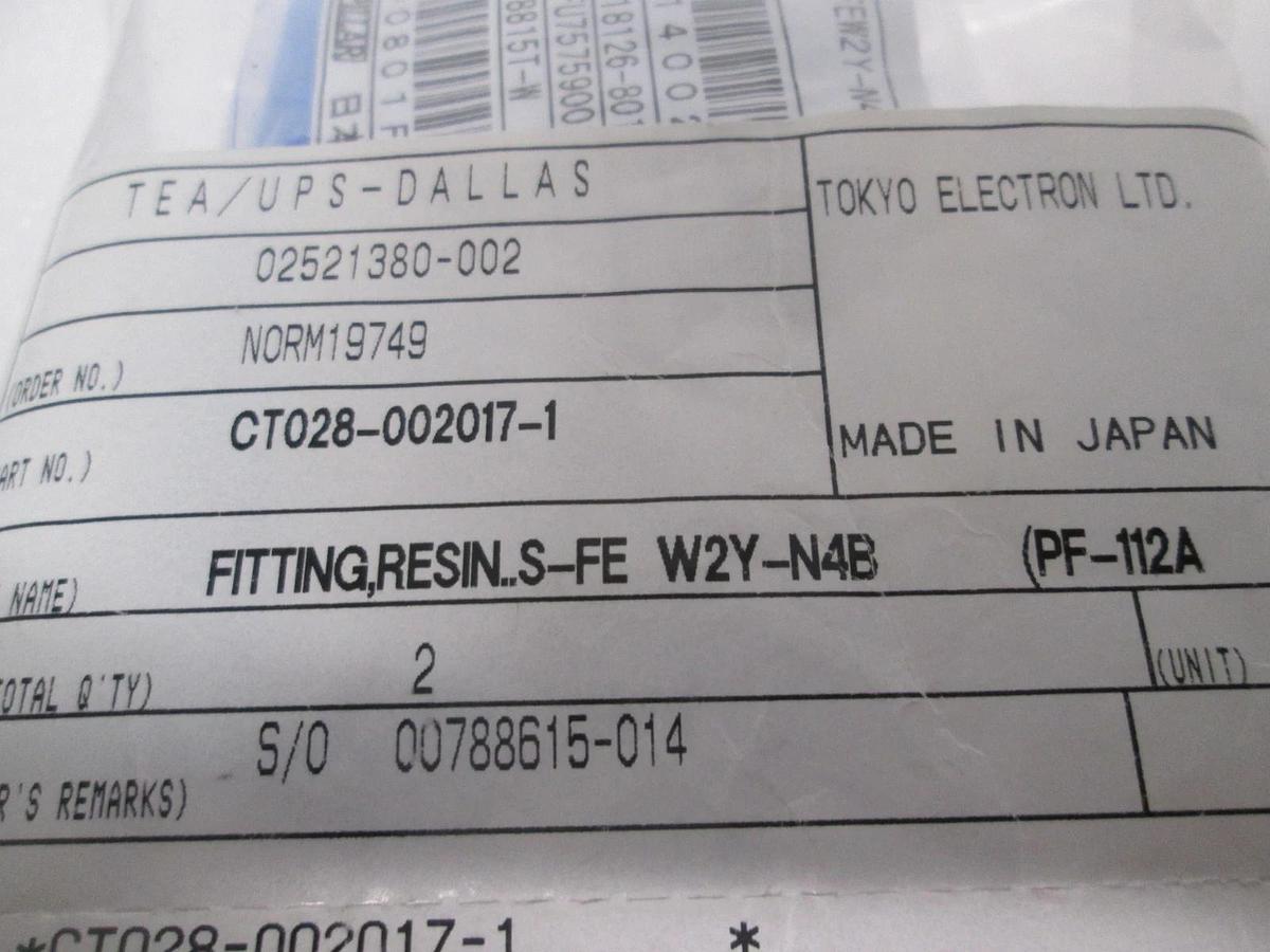 TEL Tokyo, Pillar, FU75759001, Fitting, Resin, S-FE, W2Y-N4B, New