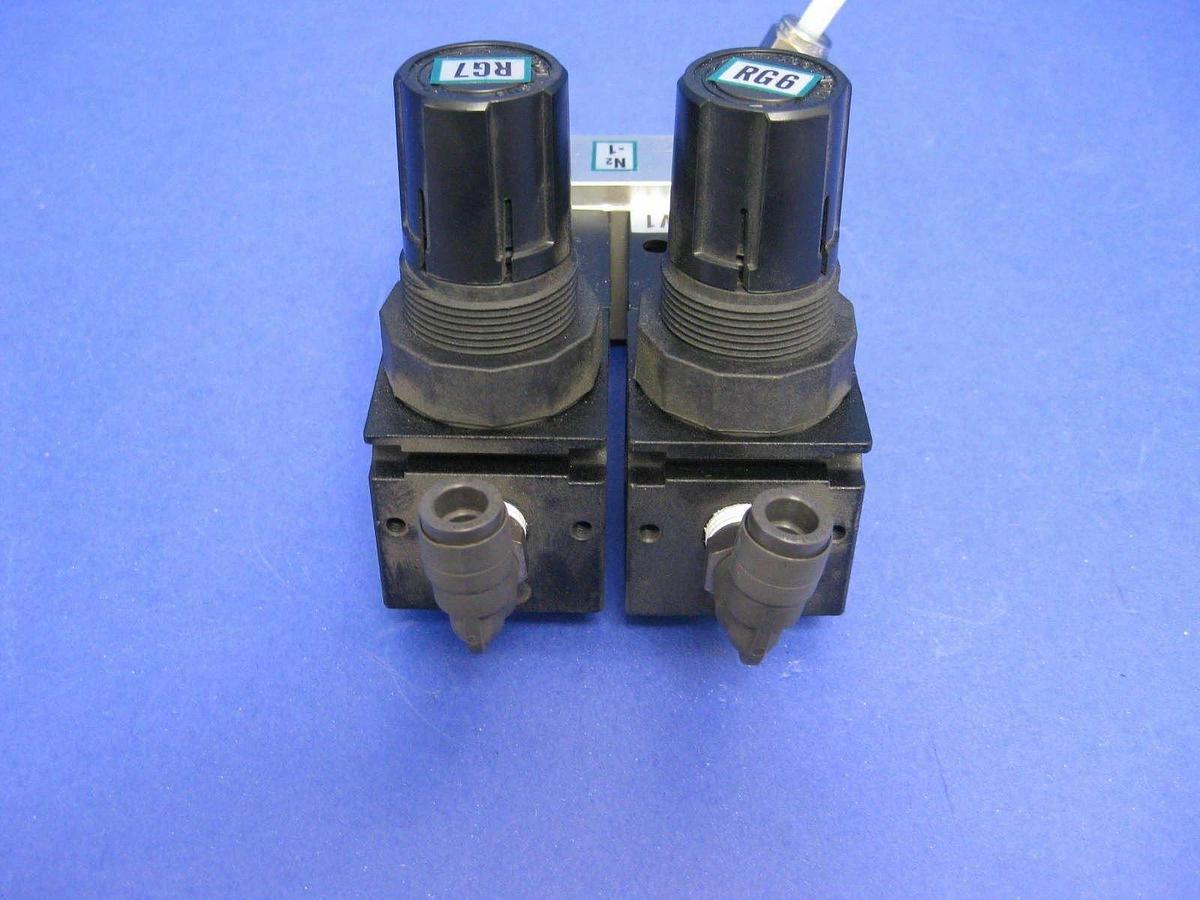 Used TEL Kuroda R45 ZF Double Regulator Assembly, Manifold Mounted, Used