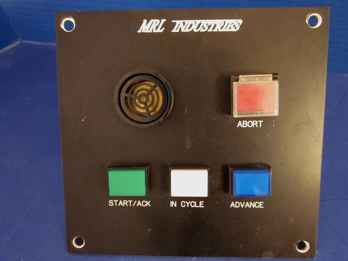 Used MRL Industries Start/ACK, Abort Control Panel with ICCI 8001745 and Alarm, Used