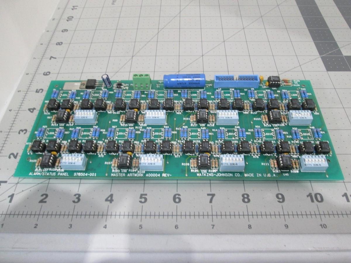 WJ Watkins Johnson, 976505-001, Card, Alarm/Status Panel-APL PCB Assy, New