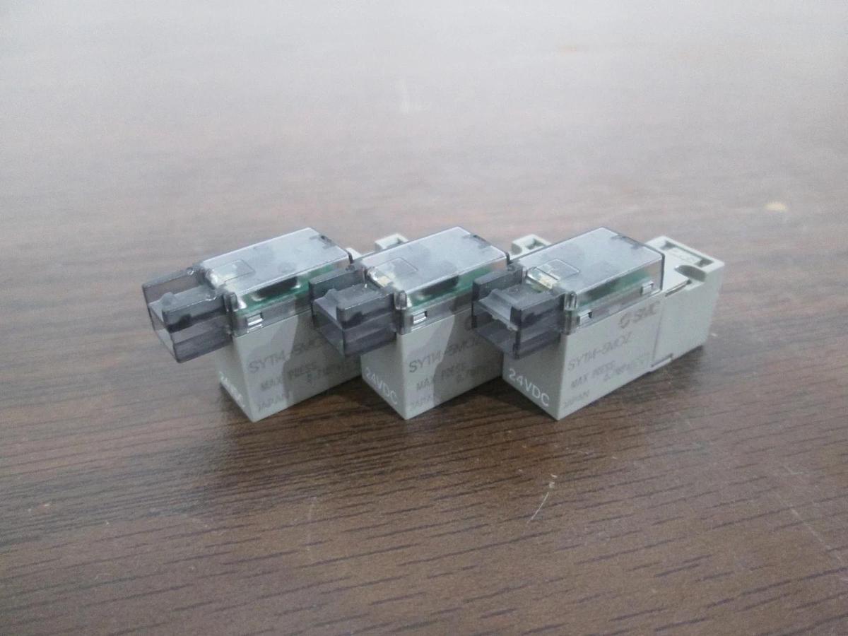 Used SMC, SY114-5MOZ, Solenoid Valve, 0.7MPa, Used, Lot of 3