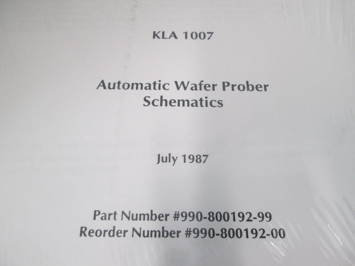 Used KLA, 1007, Automatic Wafer Prober Manual, 990-800192-99, New