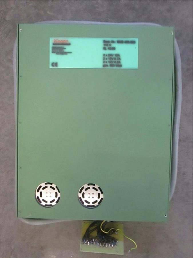 Used Kunze Industrie Elektronik Power Box Assy w/ (6) AC/DC Power Supplies, Used