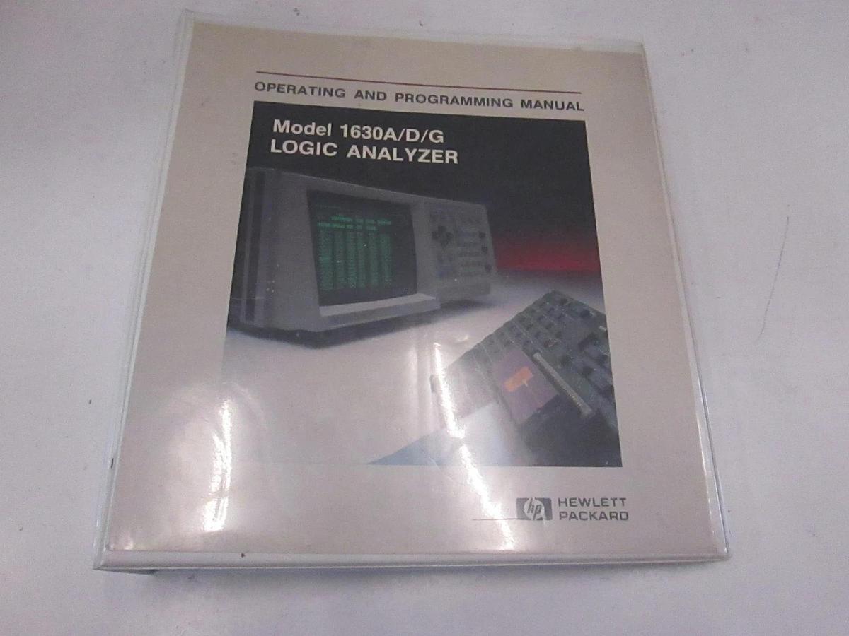 Used HP 1630A/D/G Logic Analyzer Operating and Programming Manual, Used