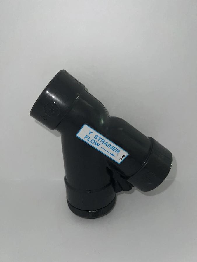 Used HAYWARD Y Strainer: PVC, 1 in, Socket, Mesh, 7 mesh, 125 psi, 4 5/8 in Ht, PVC,