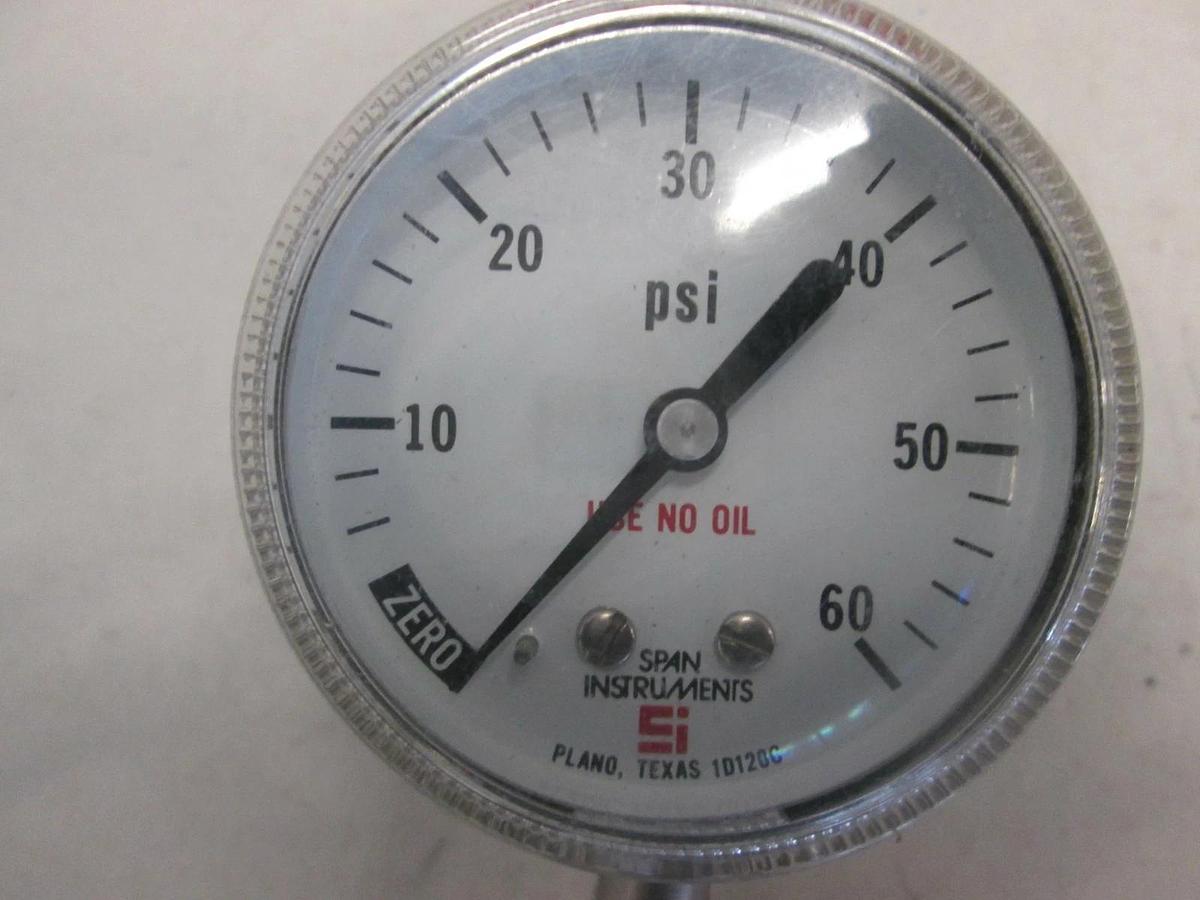 Used Span, Model IPS 122, Pressure Gauge w/ Whitey SS-42VCR4-W1 Valve, Used