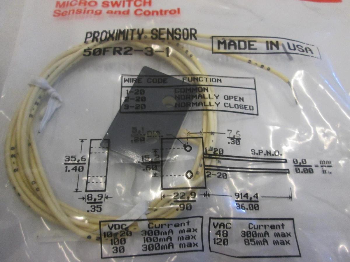 Honeywell, 50FR2-3-1, Proximity Sensor, New