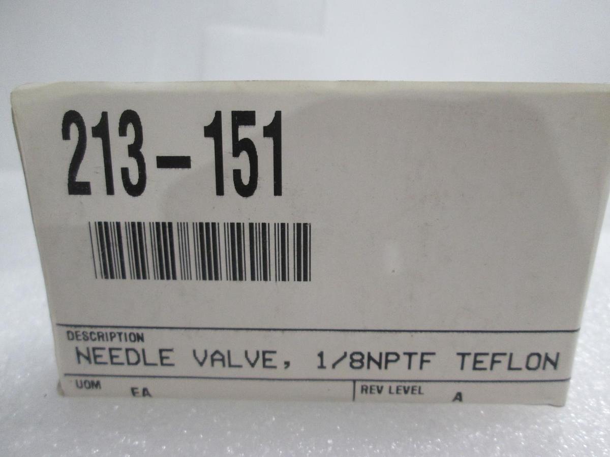 Cole Palmer, TVLV-010003, Needle Valve, 1/8NPTF, Teflon, New