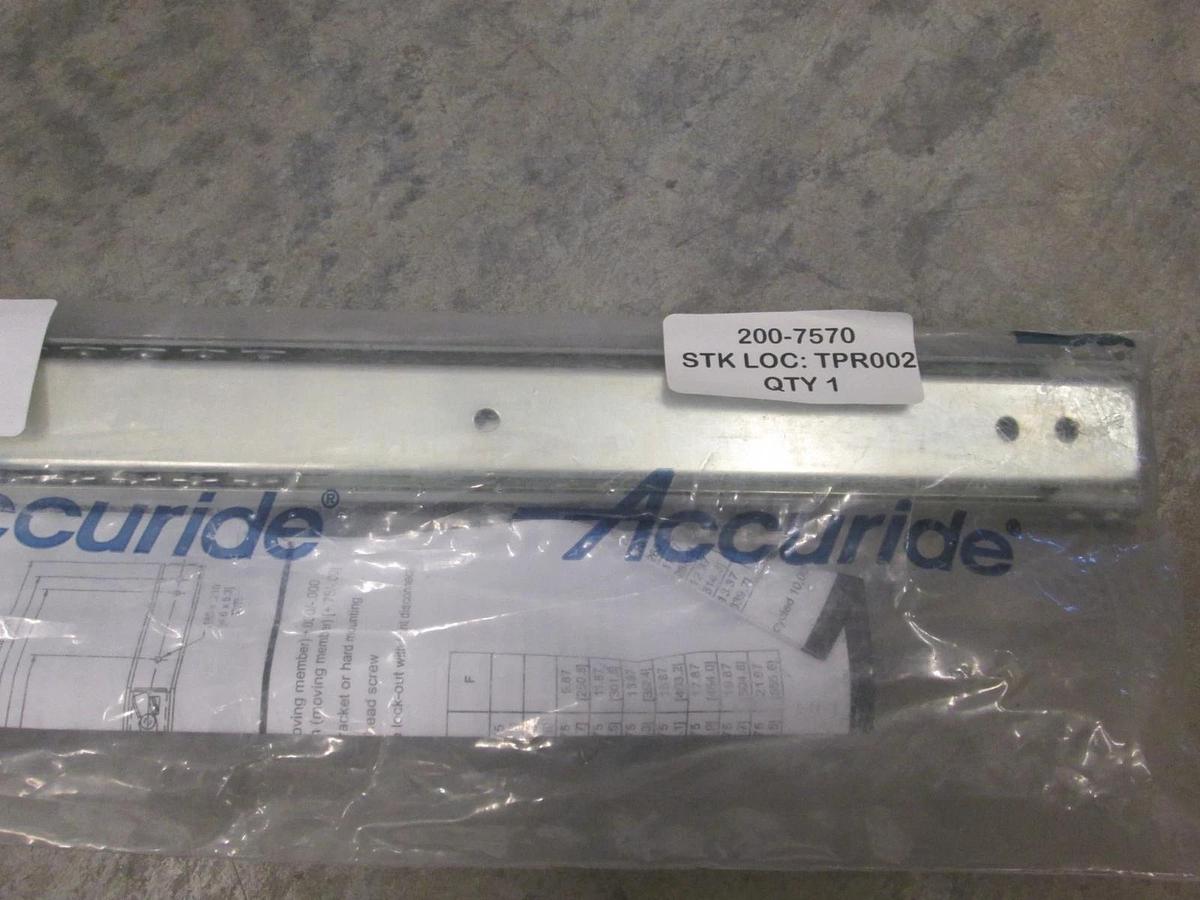 ACCURIDE, C305-A20-LRD, Drawer Slide, 20.88" EXT, Lockout, 140 LB/PR, New