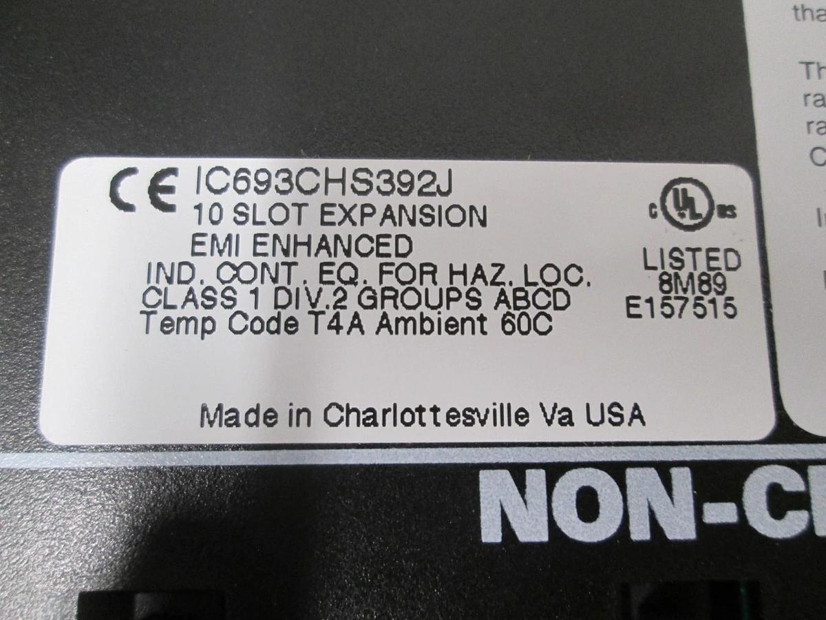 Used GE Fanuc, IC693CHS392J, 10 Slot Baseplate Expansion Module Enhanced, Used