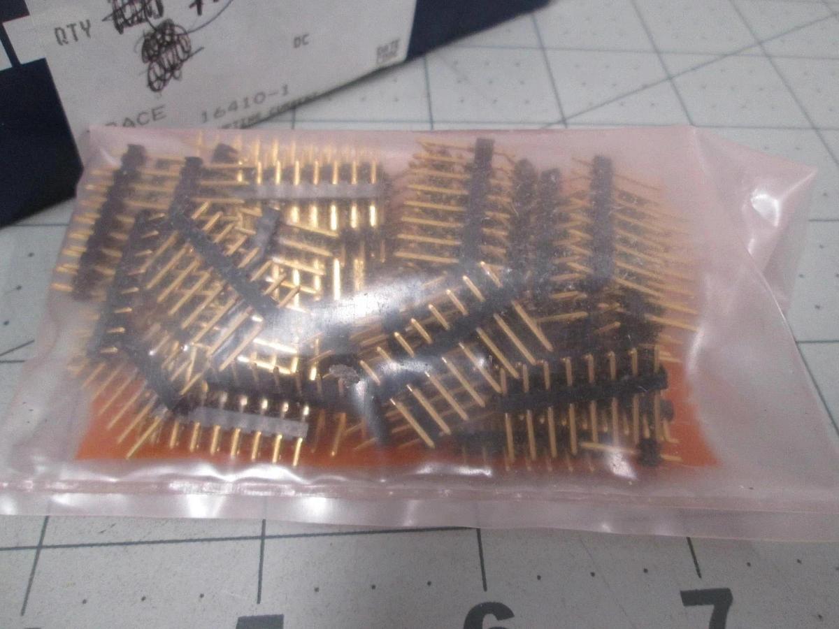 AMP, 87220-8, Connector Header, 8 POS, Single Row, Gold Contacts, New, Lot of 77