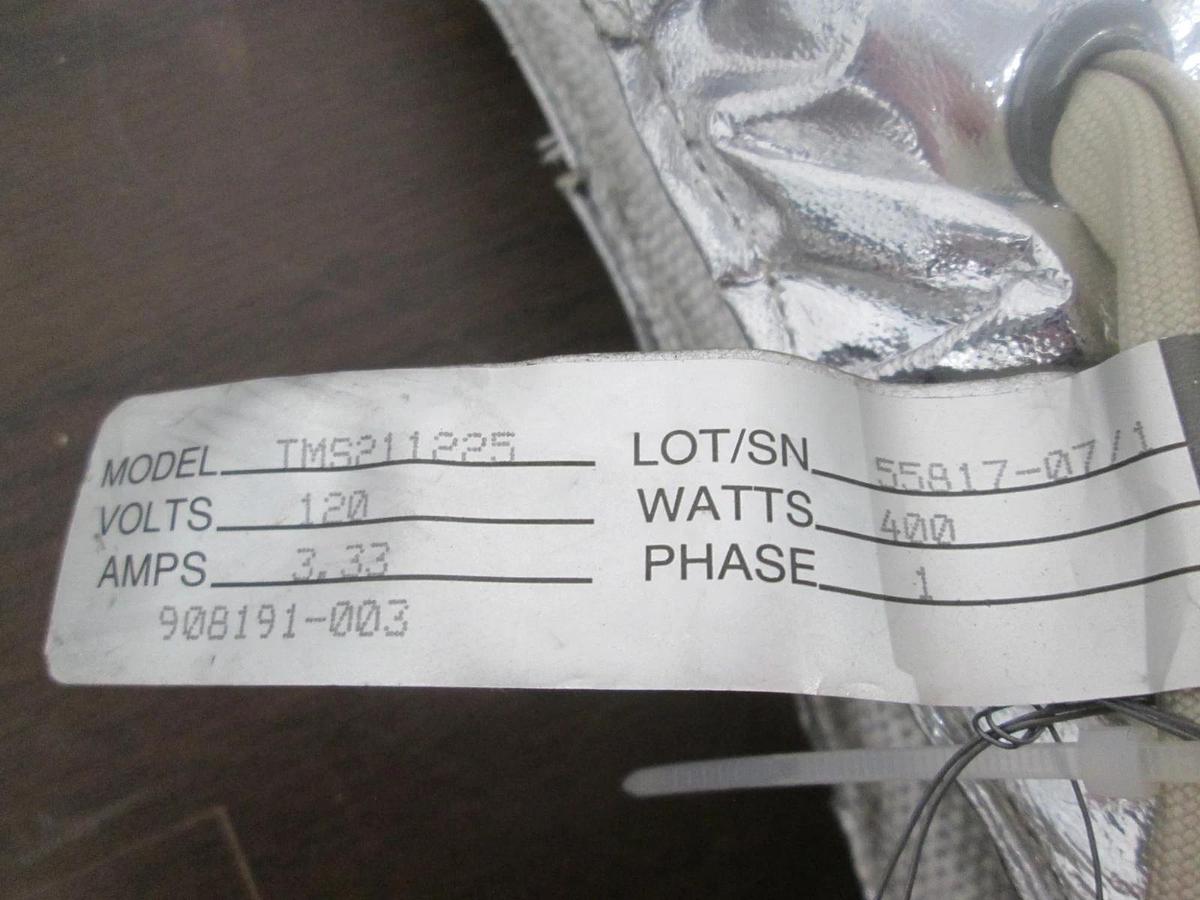 Used BriskHeat, TMS211225, Insulator Jacket, 120V, 3.33A, 400W, Single Phase, Used