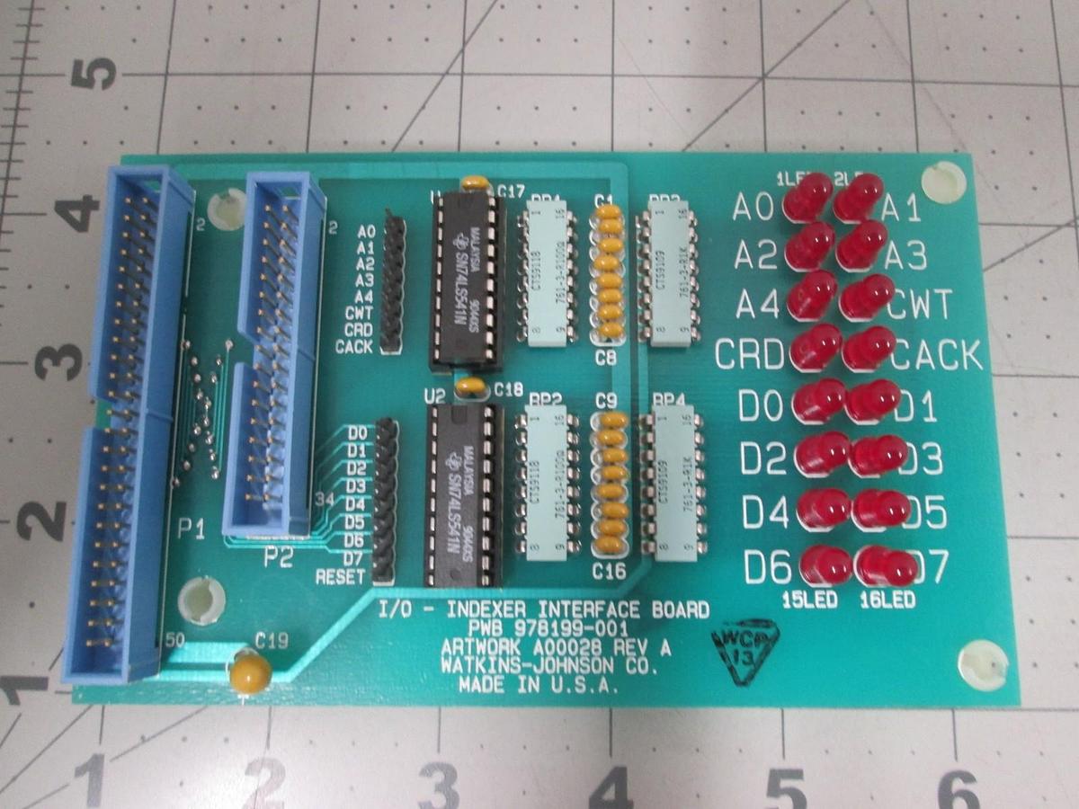 Used Watkins Johnson, 978199-001, Indexer Interface Board, New