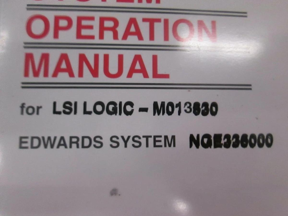 Used Edwards,, Vacuum Pump System Installation and Operation Manual, Used