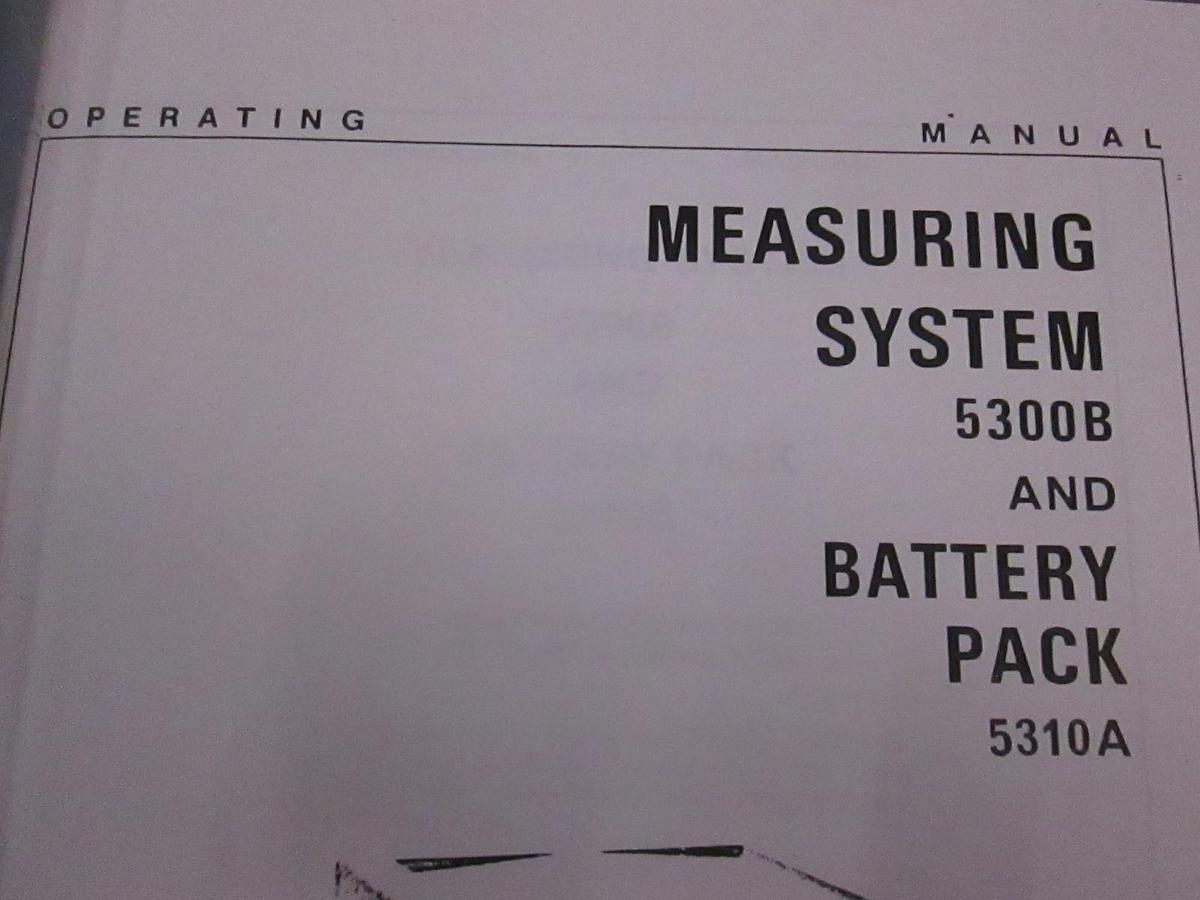 Used HP 5300B Measuring System and 5310A Battery Pack Operating Manual, Used