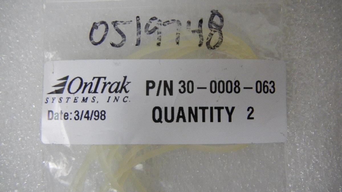 Used Ontrak,Lam Research, Clear O-Ring, 30-0008-063,0.070 w x 6.30 ID, Pyrathane, NIP