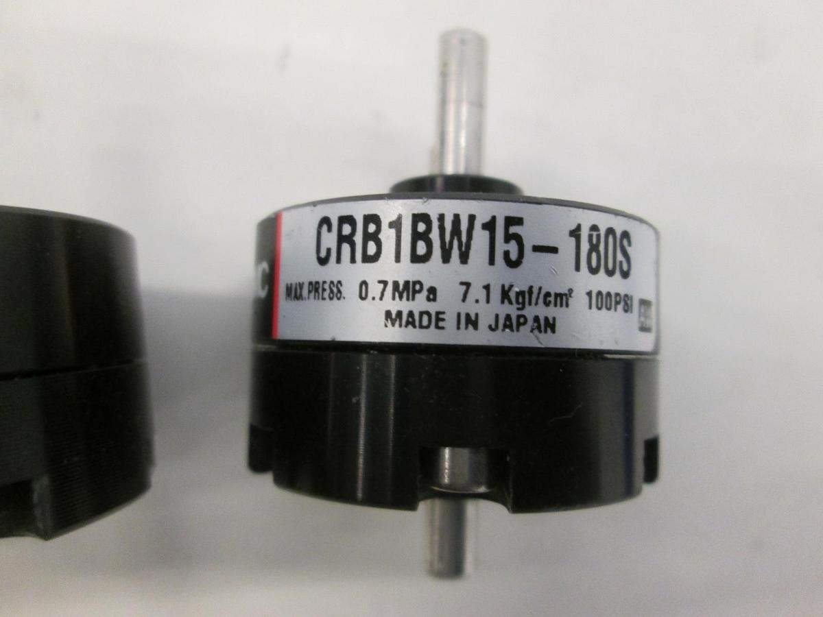 Used SMC, CRB1BW15-180S, Miniature Rotary Actuator, Used, Lot of 2
