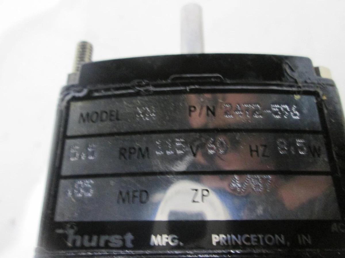 Hurst, Model KN, Motor, 115V, 60Hz, 5.5 RPM, New