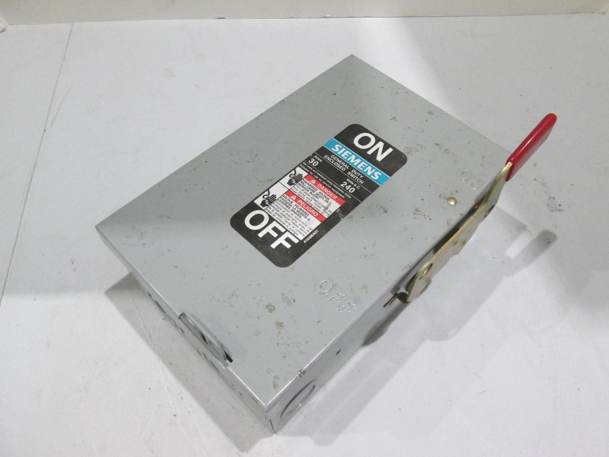 Used Siemens, I-T-E, GF221N, Enclosed Switch, General Duty, 30A, 240V, Used