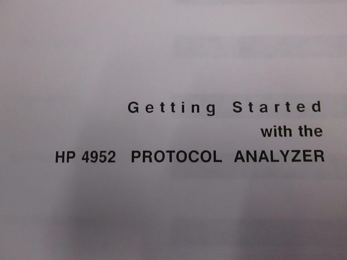 Used HP 4952 Protocol Analyzer, Getting Started With, Used