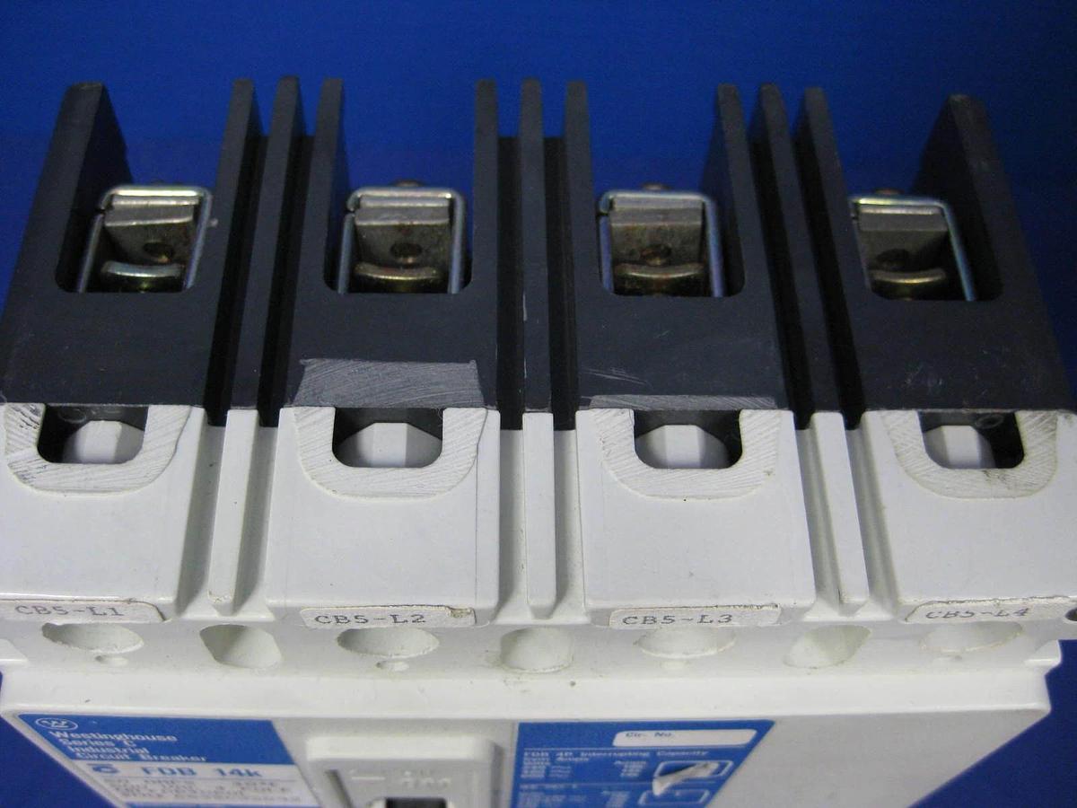 Used Westinghouse Series C FWD4060L Circuit Breaker, 600V 60A, 4 Pole, Used