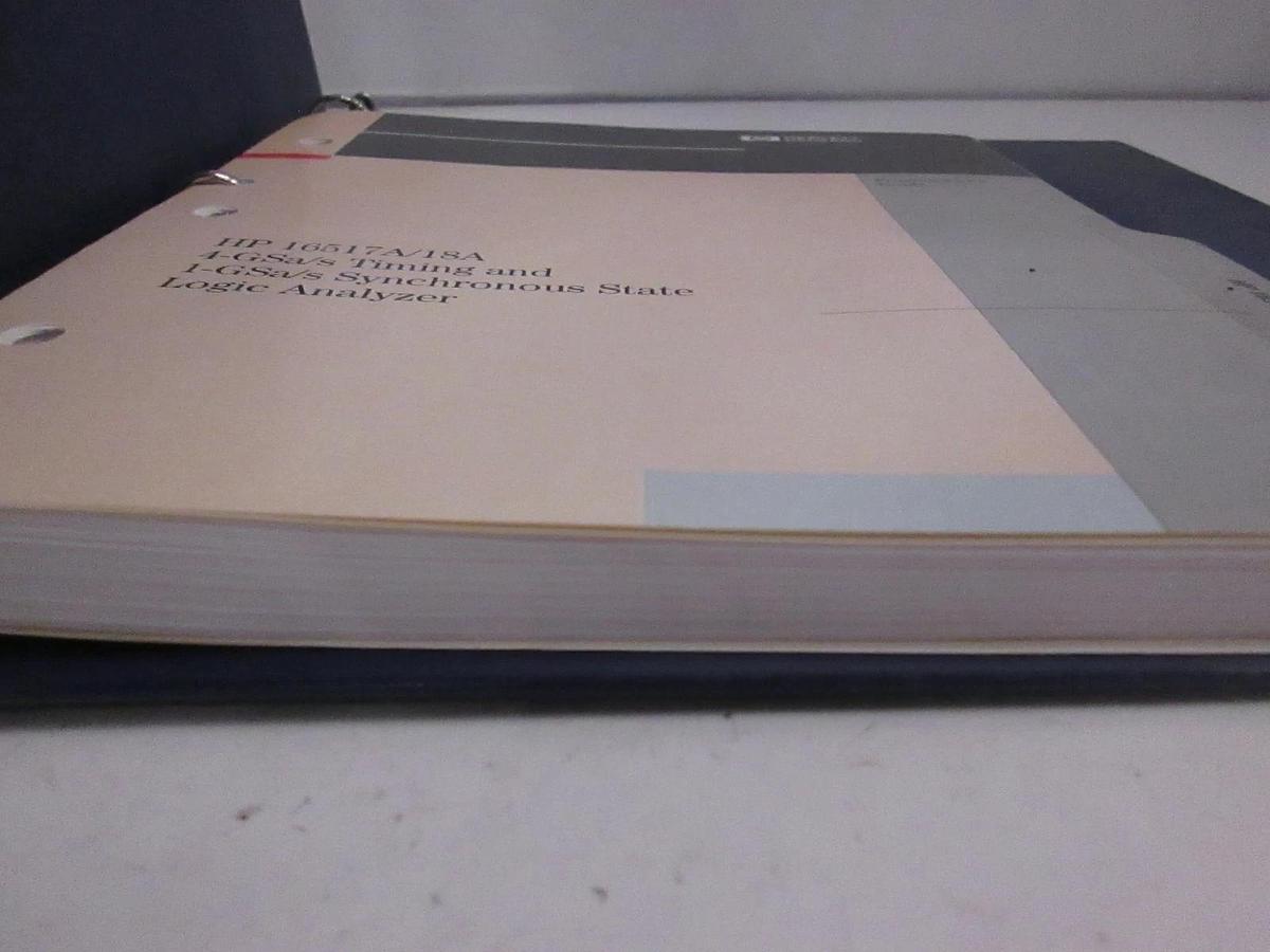 Used HP 16517A/18A 4-GSa/S Timing and 1-GSa/s Synchronous State Programmer Guid, Used
