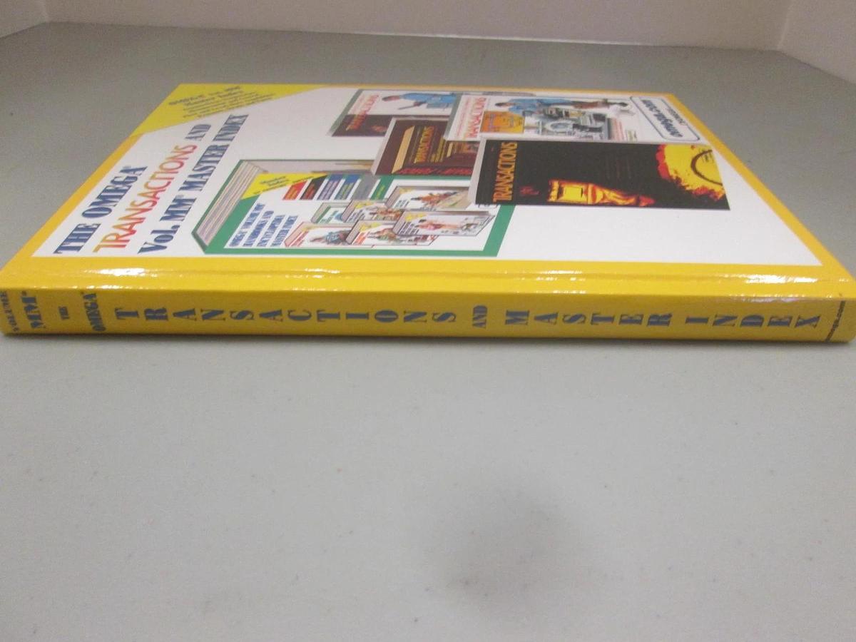 Used Omega, Transactions and Vol. MM Master Index, Used