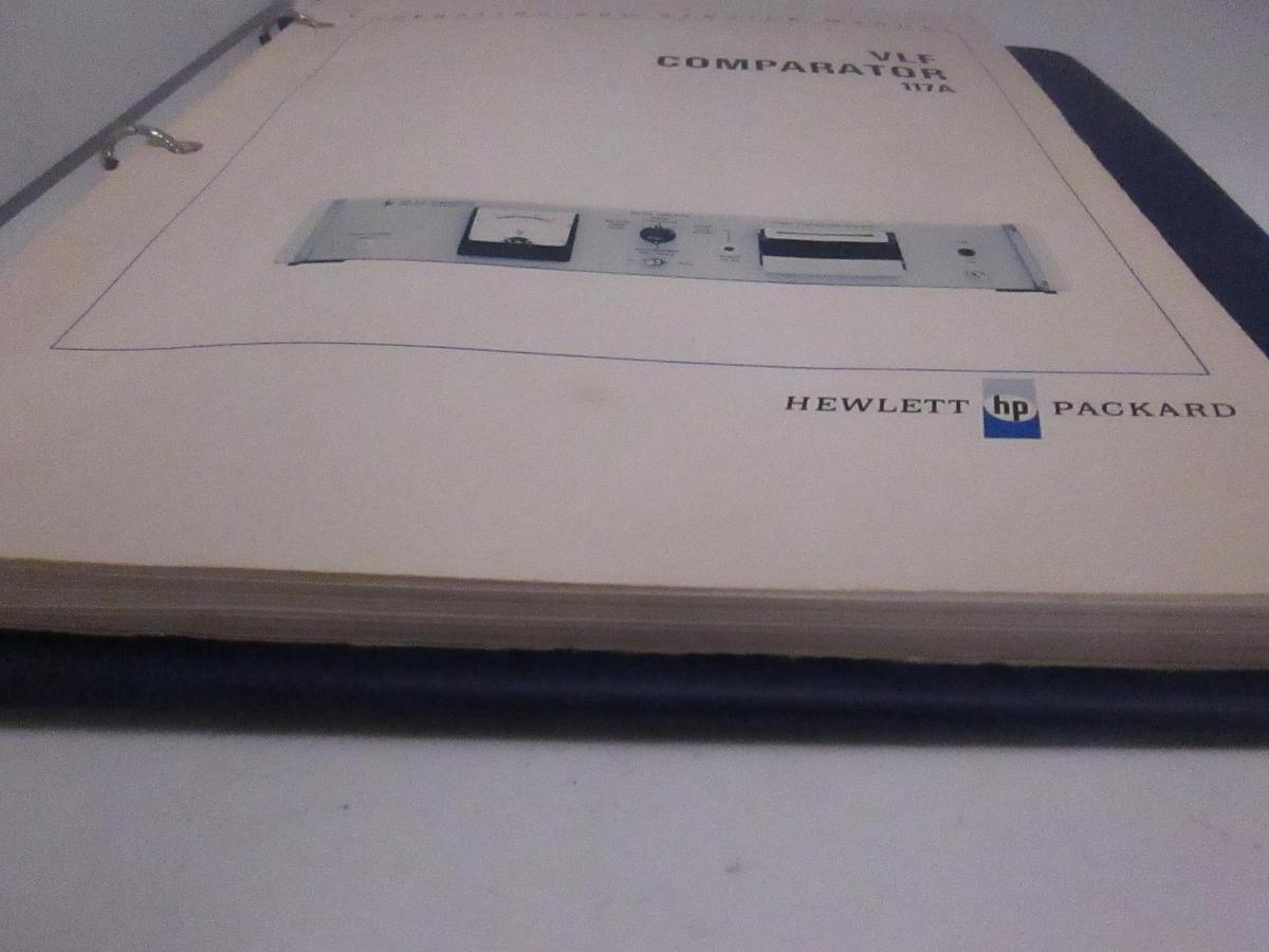 Used HP VLF Comparator 117A Operating and Service Manual, Used