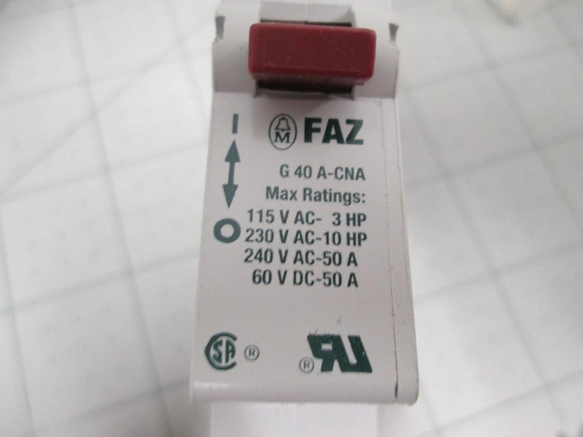Klockner Moeller, FAZ-G40 CNA, Single Pole Mini Circuit Breaker, New, Lot of 15