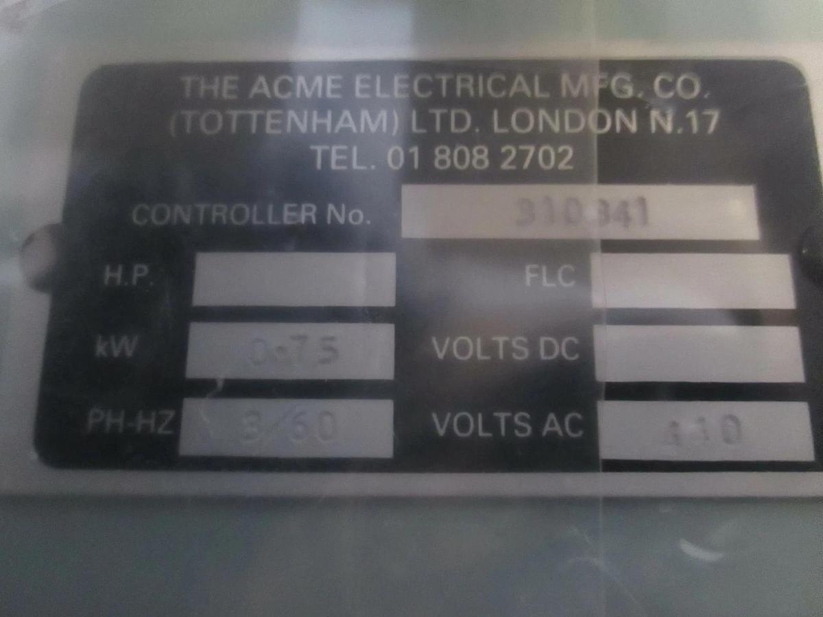 Used Acme Electrical MFG. Motor Starter Assy Controller, 310.341, Used