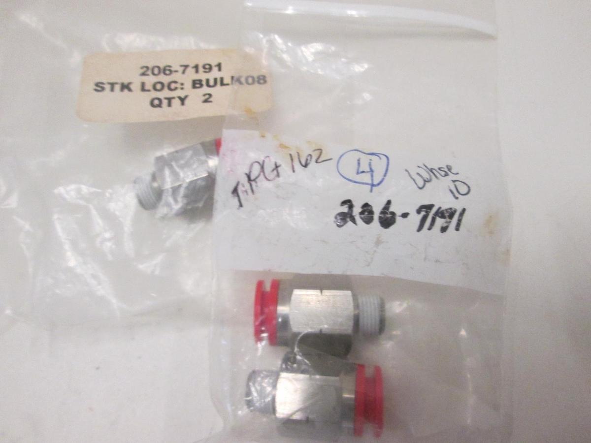 Used SMC, KQH11-34S-X23, CONN,1TCH,SST,3/8T,1/8NPTM, New, Lot of 3