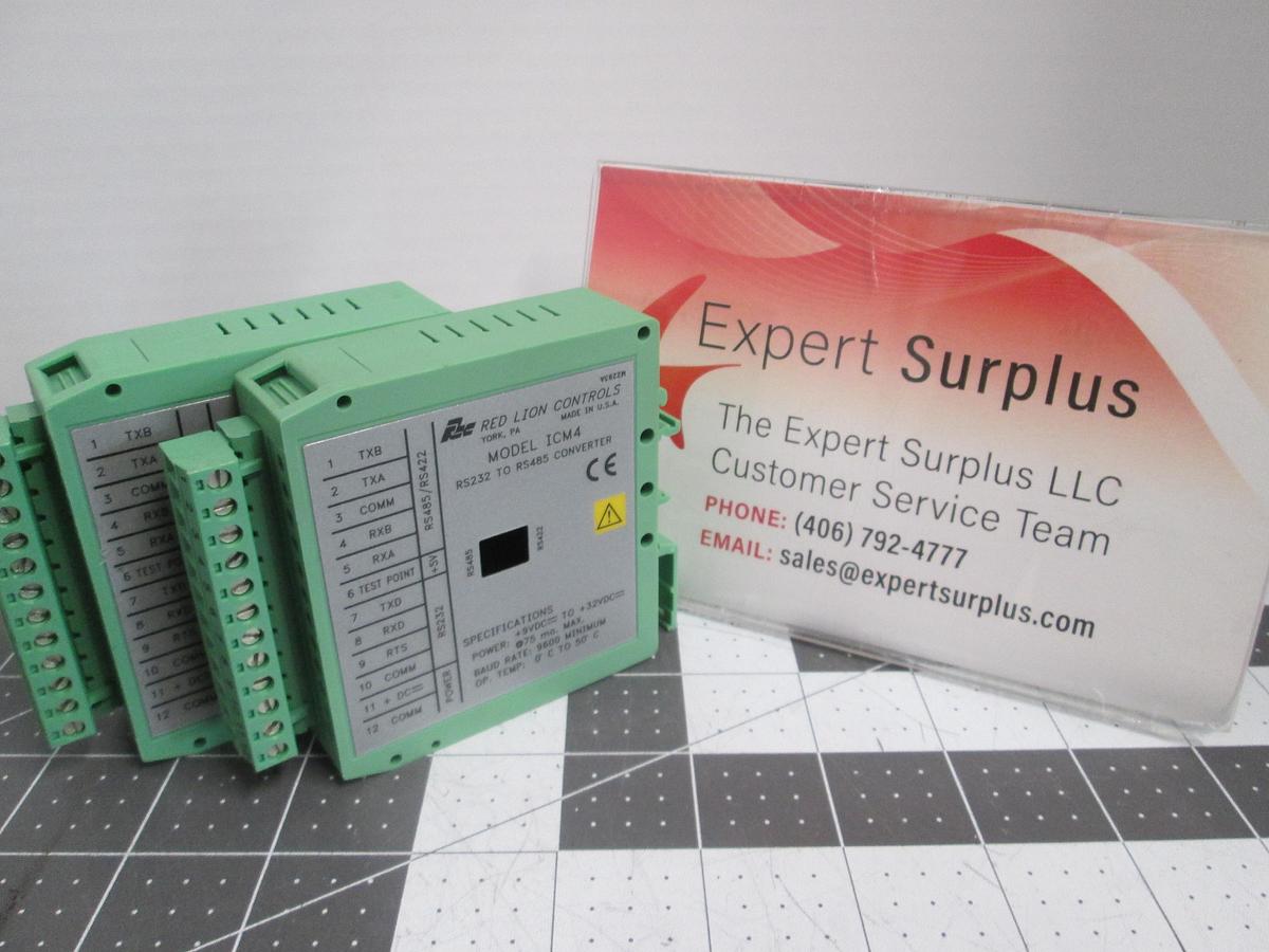 Used Lot of 2 Red Lion ICM4 ICM40030 RS232 to RS485 Serial Converter Modules