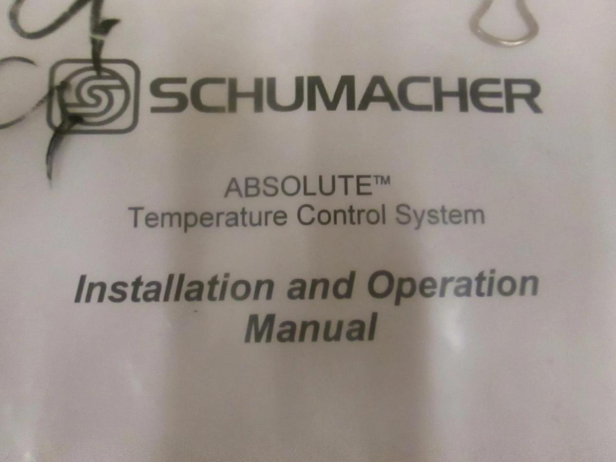 Used Schumacher Absolute Temperature Control System Installation and Operation Manual