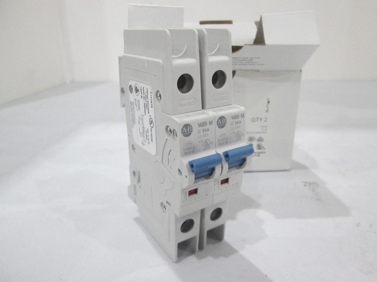 Allen Bradley, 1489-M1C300, Circuit Breaker, Single Pole, 30A, New, Lot of 2