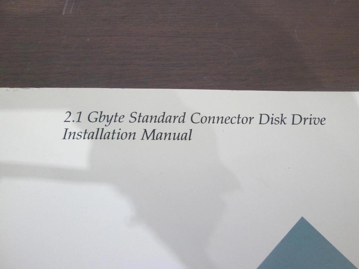 Used Sun, 2.1 Gbyte Standard Connector Disk Drive, Installation Manual, New