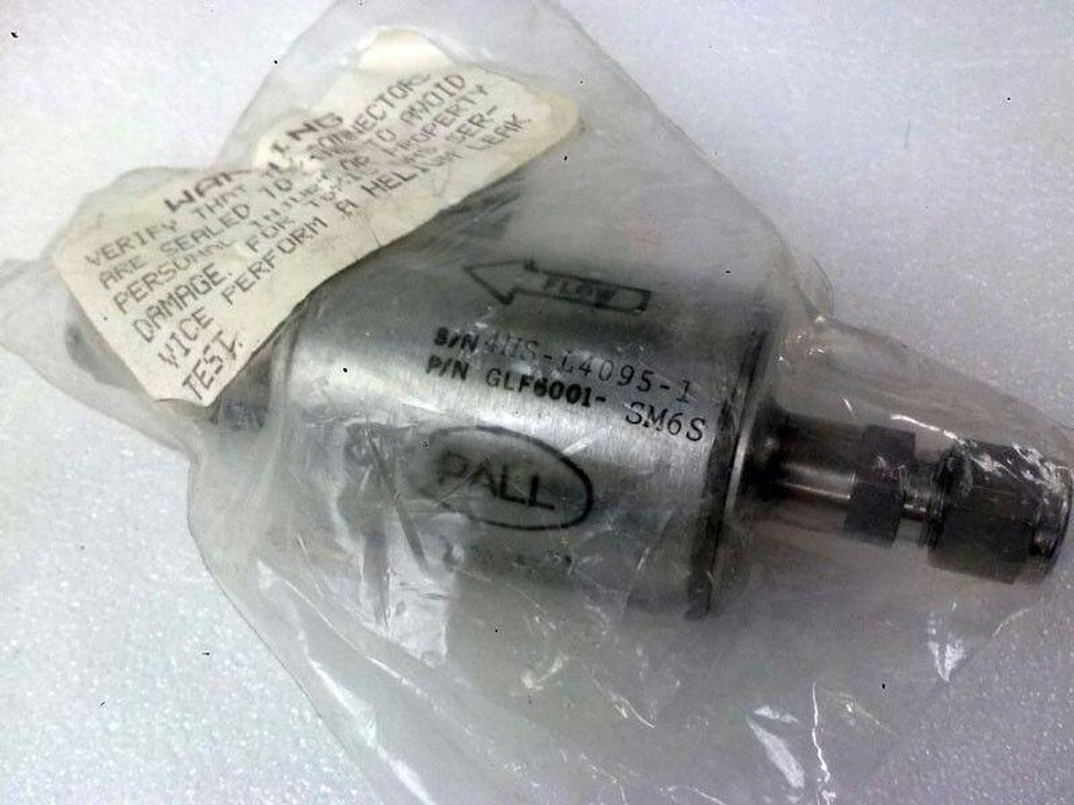 Used PALL Gaskleen GLF6001-SM6S Inline Gas Filter .02 Micron 250psi, 3/8" Comp. Seal
