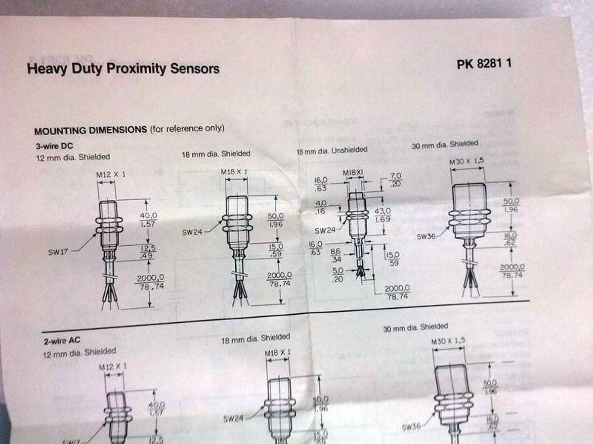 Honeywell Microswitch 922AA2W-A9N-T Proximity Sensor, PK 821 1, Lot of 4, NIB