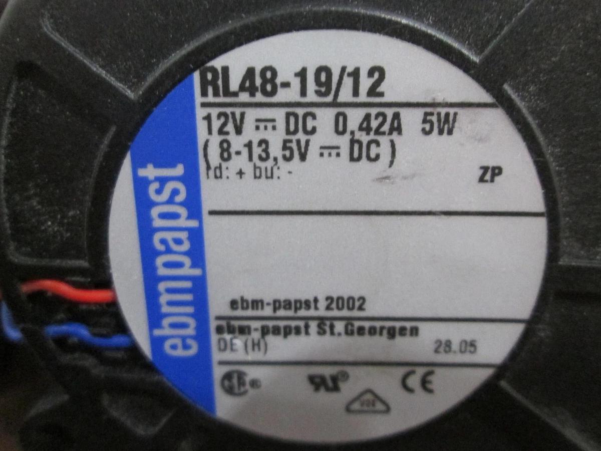 Used ebmpapst, RL48-19/12, Cooling Fan, .42A, 5W, Lot of 5