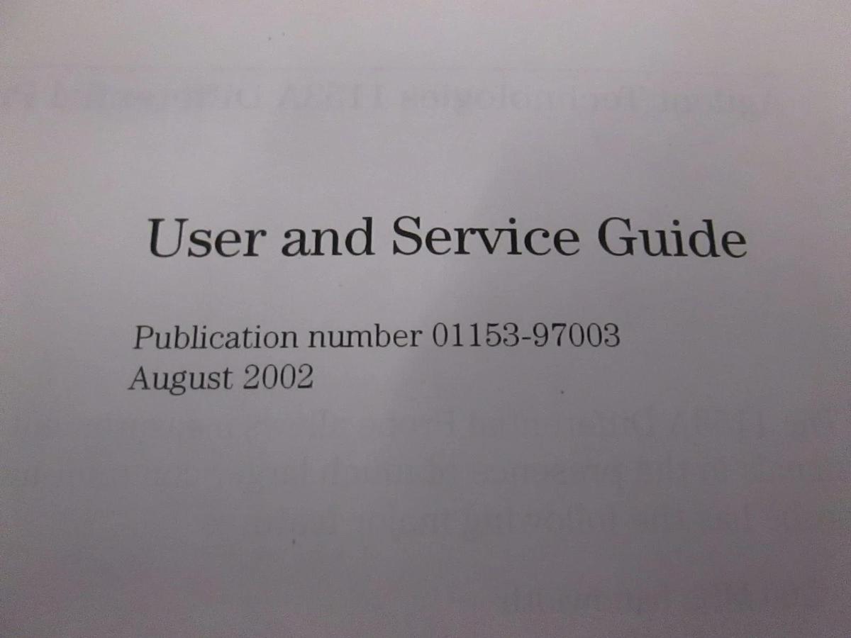 Used Agilent Technologies 1153A Differential Probe User and Service Guide, Used