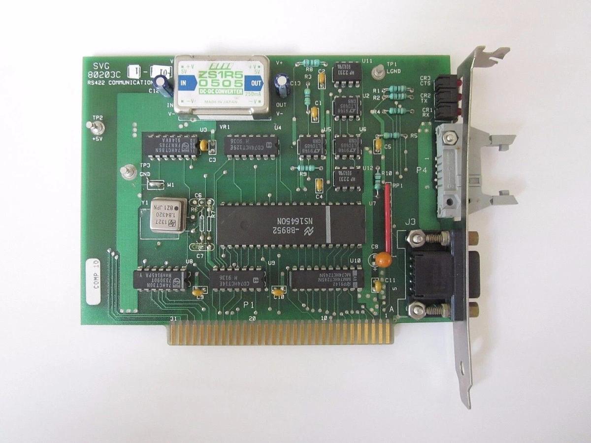 Used SVG Silicon Valley Group 80203-01 RS422 Communication Board, PCB