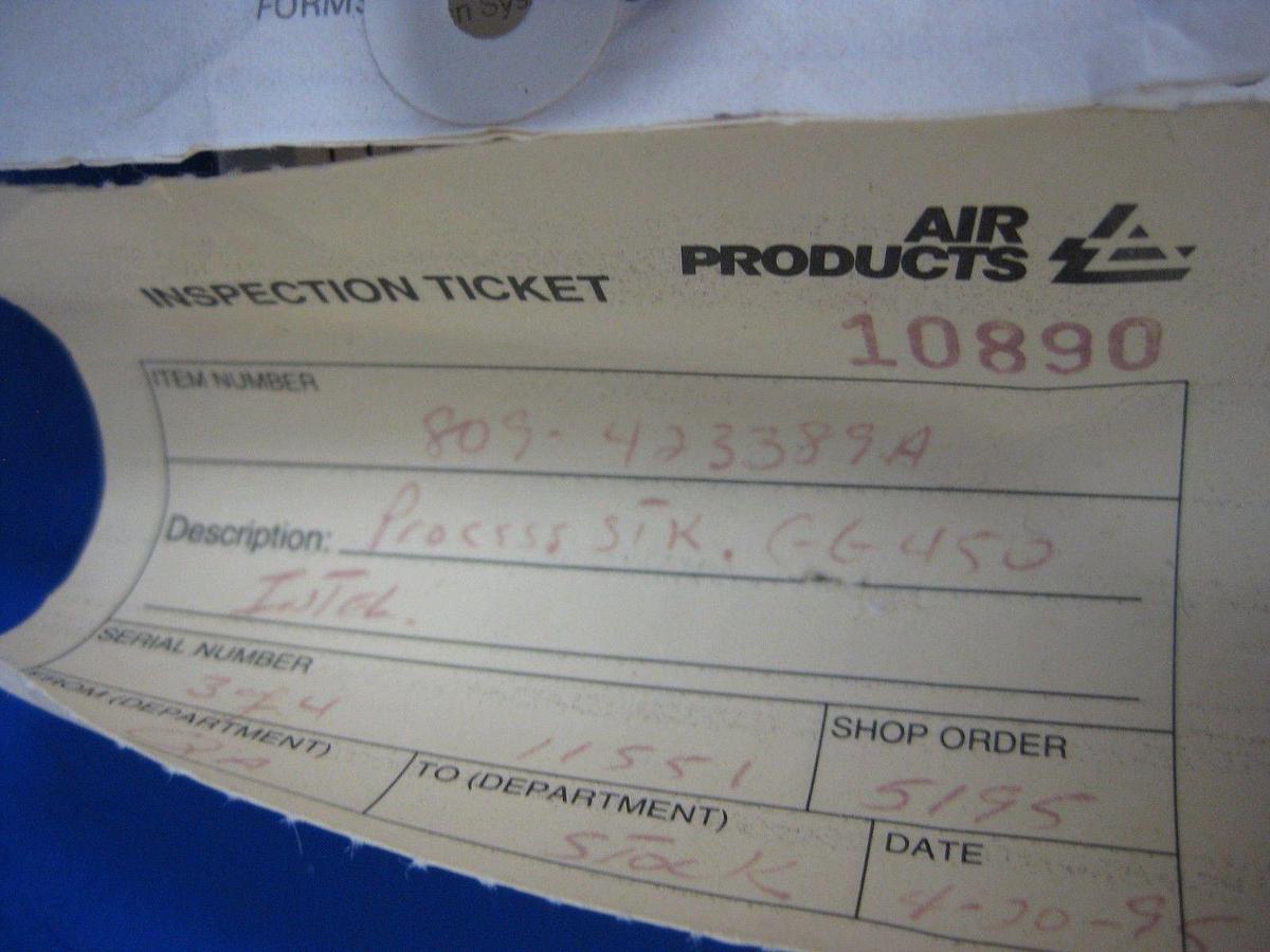 Used Air Products High Purity Intel Gas Process Stick 809-423389, NEW
