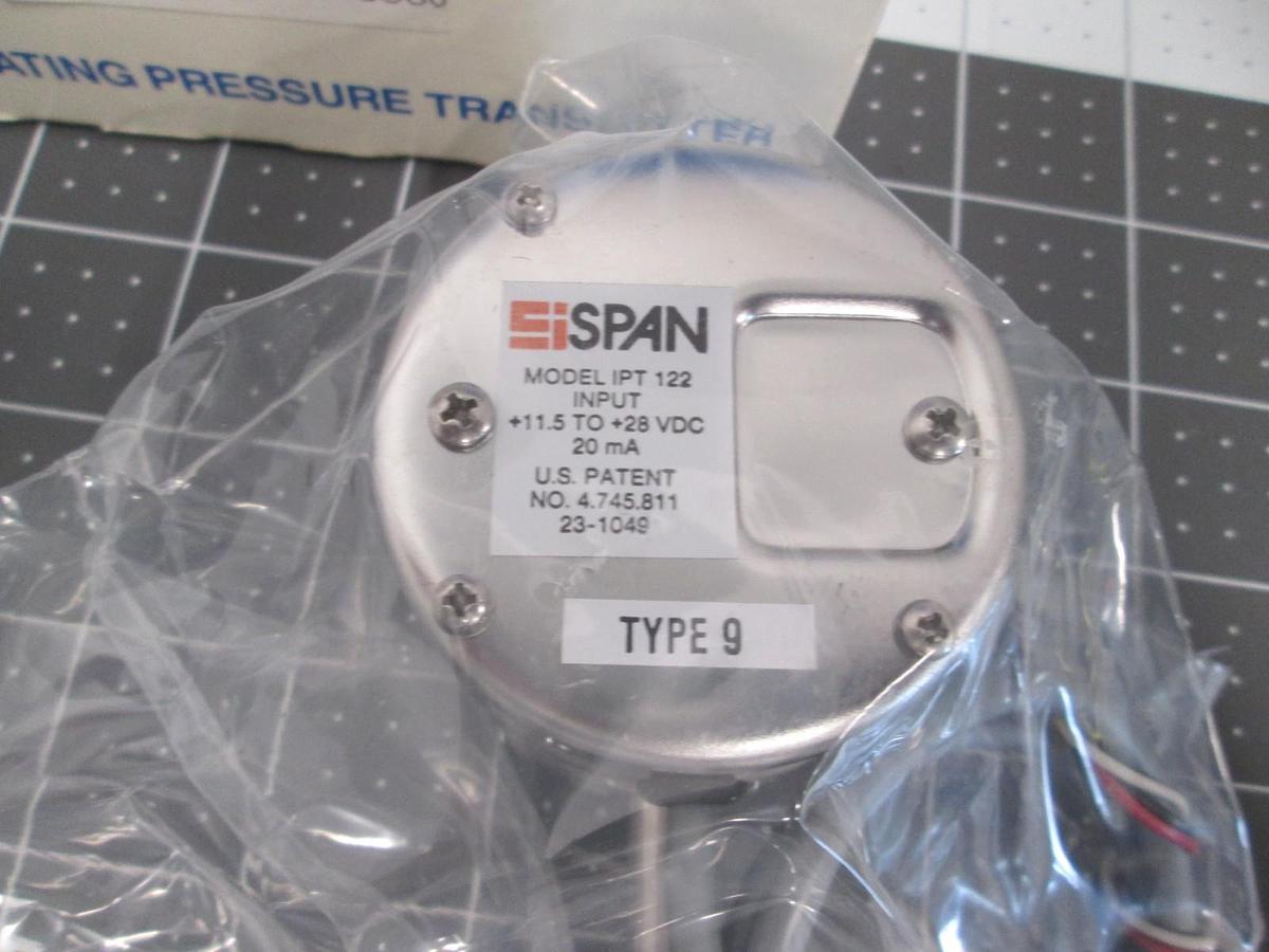 Span IPT122 Indicating Pressure Transmitter, 0-60 psi, 1/4" Female VCR