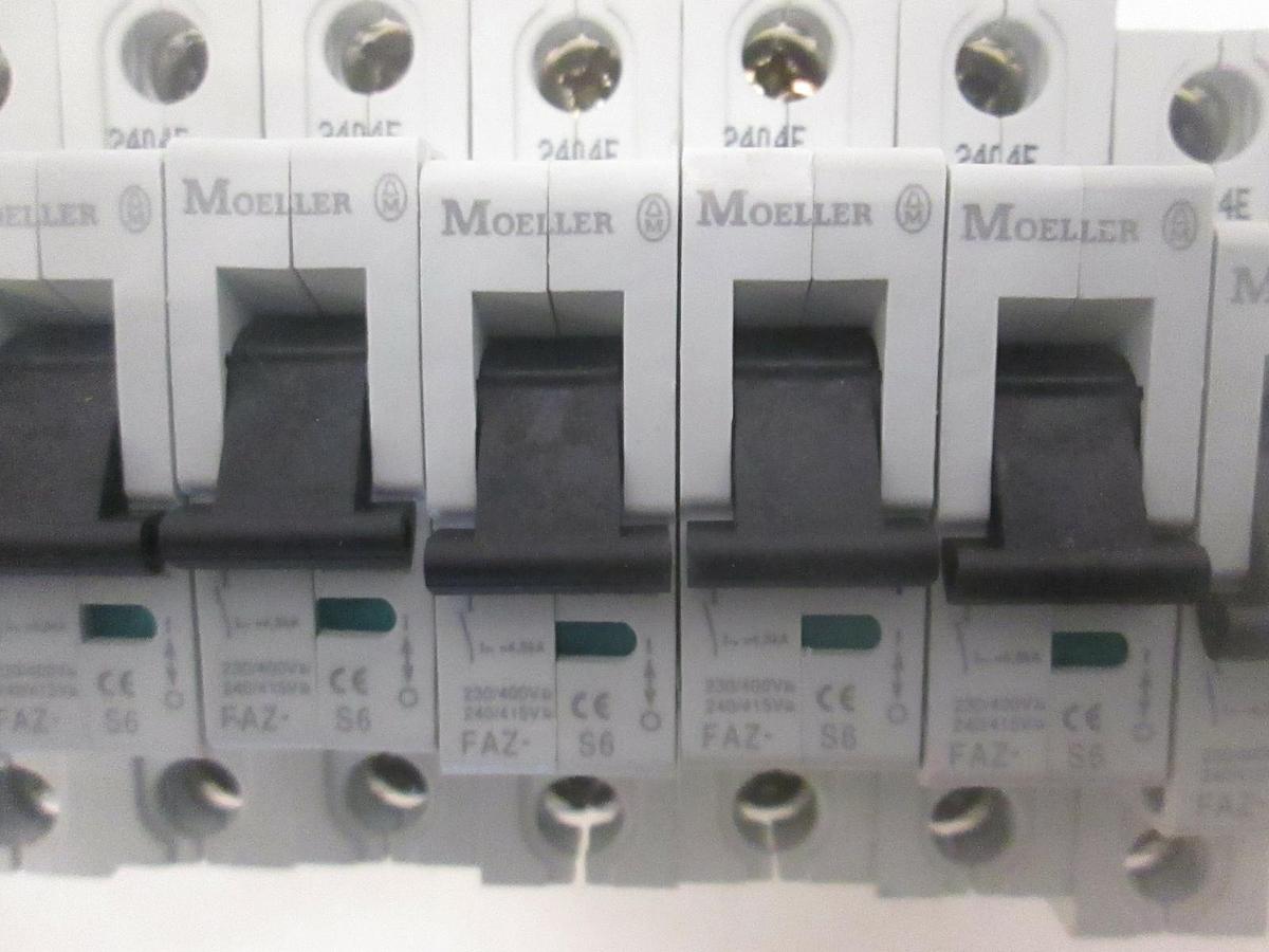 Used Moeller, FAZ-S6, Circuit Breakers, Used, Lot of 11