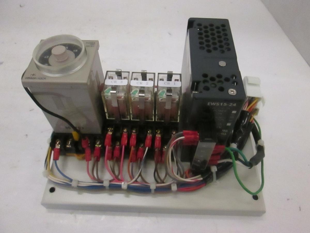 Used Power Supply Assy /w Omron H3CR Relay and Lambda EWS-15-24 Power Pack, Used
