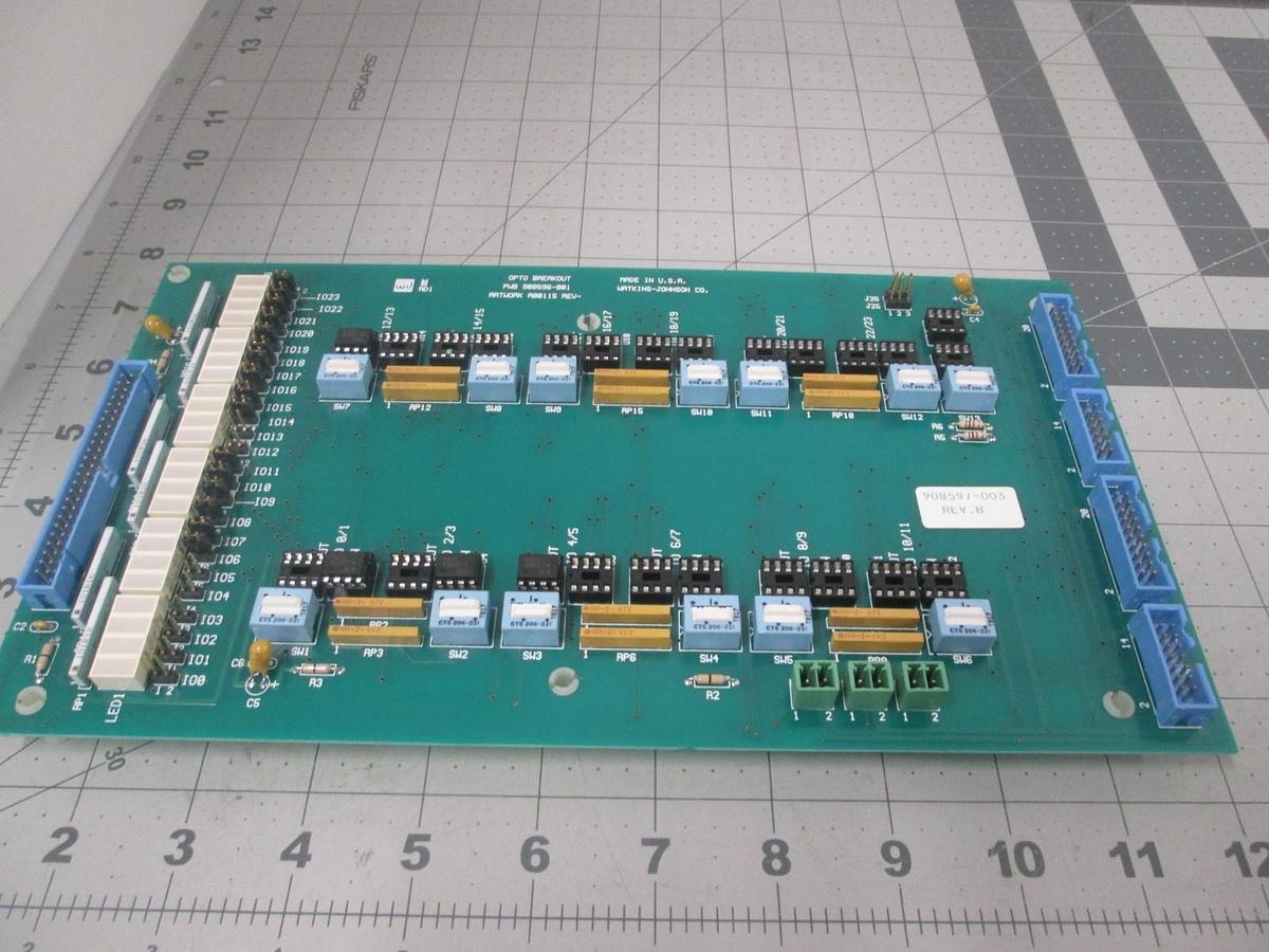 Watkins Johnson, 908597-003, Opto Breakout PCB Assy, WJ999, WJ1500, New