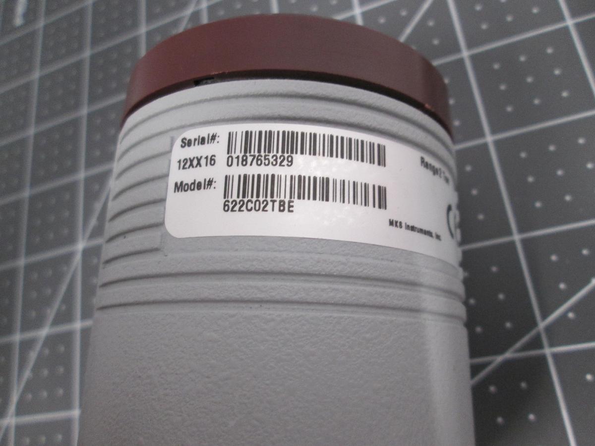 Used MKS, 622C02TBE, Baratron 2 Torr Absolute Pressure Transducer 8 VRC Tested