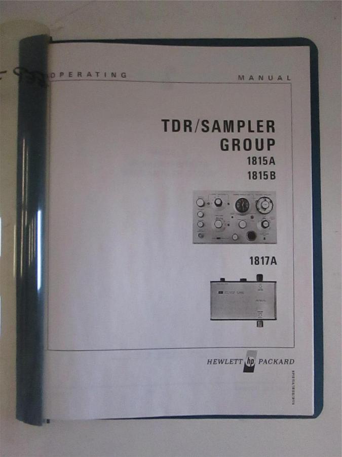 Used HP TDR/Sampler Group 1815A/1815B/1817A OperatingManual, Used