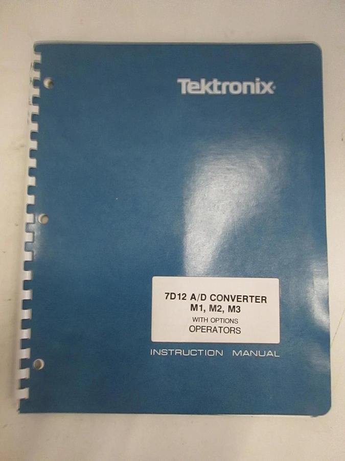 Used Tektronix 7D12 A/D Converter M1,M2,M3 with Operator Instruction Manual, Used