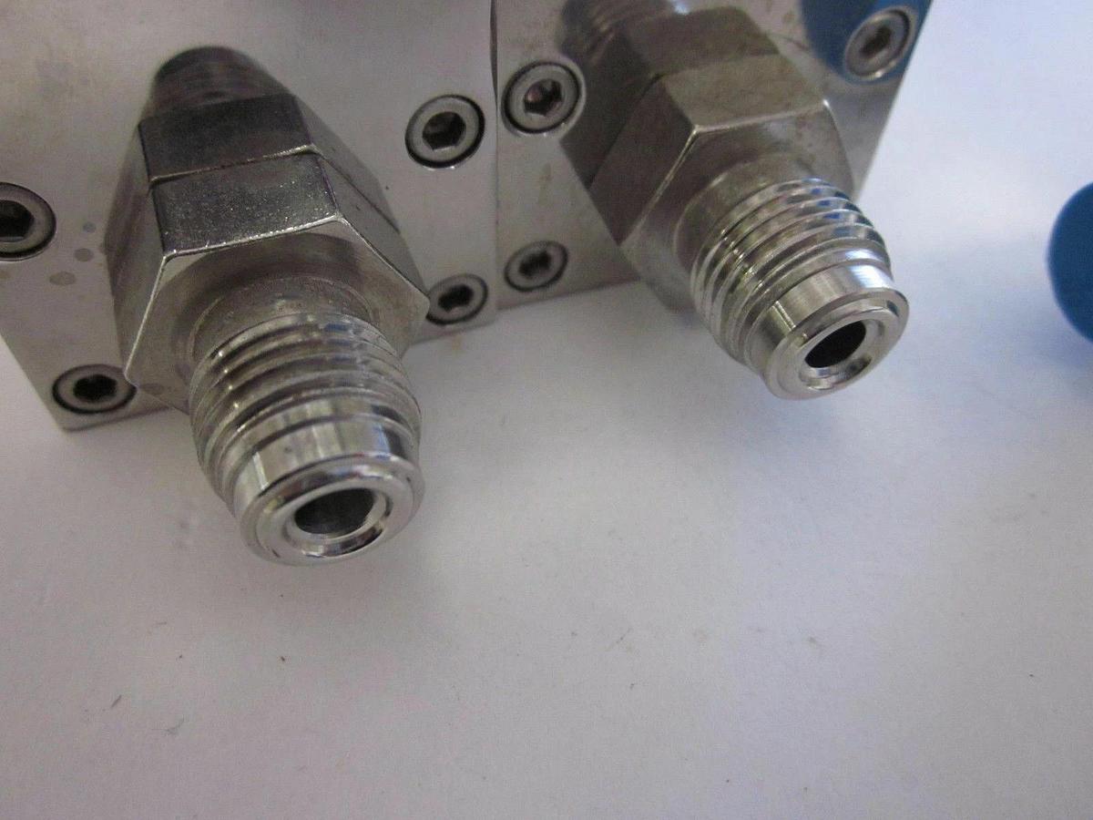 Used Precision Flow 401 MFC, Gas: N2, Range: 500SCCM, 1/4" M VCR In/Out - LOT of 2
