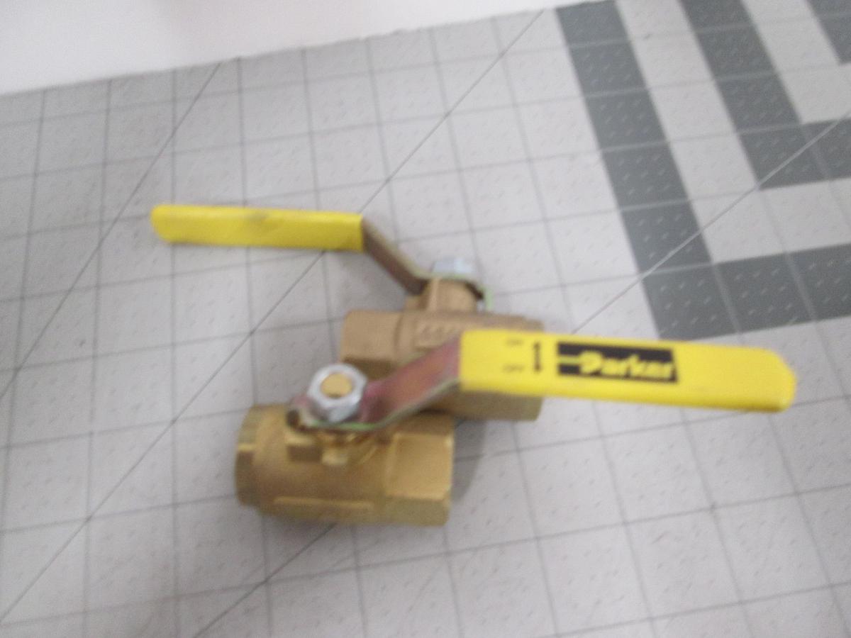 Parker, 1/2" Brass Ball Valve, 600 WOG, Full Port NPT, Lot of 2,NEW
